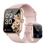 Aeac Alexa Built-in Womens Smartwatch with HR, SpO2, Sleep (Rose-Pink)