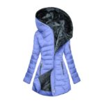Aiixnze Womens Quilted down Longline Parka, Waterproof, Fur Hood