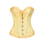 Aiixnze plus Size Lace-up Boned Overbust Corset Bustier Top