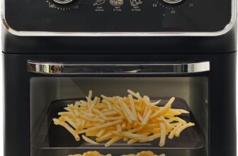 Air Fryer Oven 10L Family Size with Adjustable Temperature Timer Digital Oil Free Cooking Dishwasher Safe for Cooking Bake Roast Grill