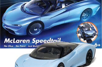 Airfix QUICKBUILD Model Car Kit – McLaren Speedtail Blue Car Building Kit for Kids 6, Construction Toys for Boys & Girls, No Glue Model Making – Classic Car Gifts Plastic Model Kits