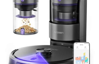 Airzeen Robot Vacuum Cleaner with Mop, Bagless UK with Self-Emptying, 10000Pa LiDAR – w/Voucher & Checkout Discount Sold by CozyCharm / FBA