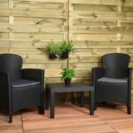 Akita 3 Piece Grey Rattan Effect Garden Set – Free Click & Collect