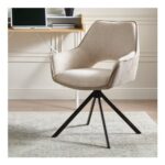 Alix 2 Tone Swivel Chair – Beige