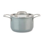 All-Clad FusionTEC Ceramic Stockpot with Steel Core, 7 Qt, Lid
