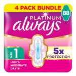Always Platinum Normal Wings Pads, Size 1, 22×4