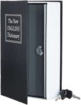 Amazon Basics Book Safe – Key Lock, Large, Black / Blue