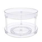 Amazon Basics Clear 2-Tier Lazy Susan Turntable Organiser, 30.5cm