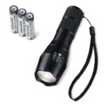 Amazon Basics Handheld LED Flashlight with 5 Light Modes – 200 Lumen Zoomable