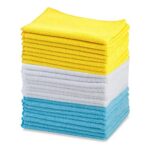 Amazon Basics Microfibre Cleaning Cloths, Pack of 24, Multicolor