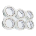 Amazon Basics Moving and Storage Packing Tape, Standard-Wide: 4.7cm W x 49.9m length, Crystal Clear, 6 Pack