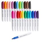 Amazon Basics Permanent Markers, Assorted Colours, 24-Pack