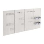 Amazon Basics Rectangular Metal Pegboard Kit 48 Pieces, Gray