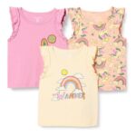 Amazon Essentials 3 Pack Girls Ruffle Tank Tops (10 Years)