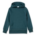 Amazon Essentials Boys Fleece Hoodie Sweatshirt, Dark Green, 9 Years