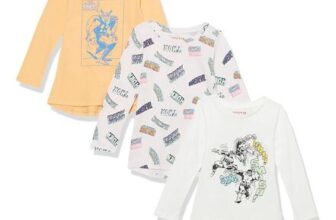 Amazon Essentials Girls 3-Pack Disney Marvel Thor Long-Sleeve T-Shirts (5 Yrs)