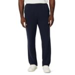 Amazon Essentials Mens Regular-Fit Soft Cotton Open-Hem Sweatpants – S Navy