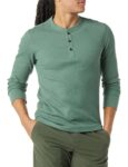 Amazon Essentials Mens Slim-Fit Long-Sleeve Waffle Henley Shirt – Size M