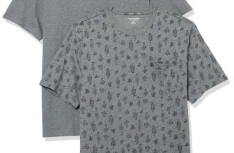 Amazon Essentials Mens T-Shirt Slim-Fit Short-Sleeved Crewneck Pocket, Pack of 2 in XL