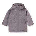 Amazon Essentials Unisex Kids Long Quilted Jacket, Grey (3 Years)