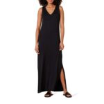 Amazon Essentials Womens Side-Slit V-Neck Jersey Maxi Dress in Small