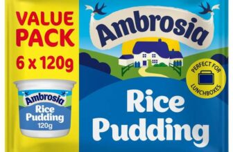 Ambrosia Rice Pudding, Original Recipe, Creamy Ready-to-Eat Dessert, 6 x 120 g Pot (Pack of 1) Subscribe & Save £2.70