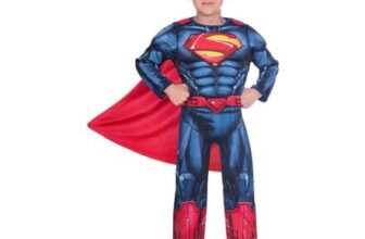 Amscan Superman Licensed DC Comics Muscle Costume for Boys (8-10)