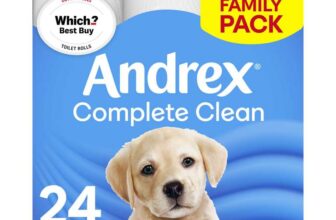 Andrex Complete Clean Toilet Roll – 24 Toilet Rolls, Bulk Buy