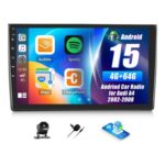 Android 15 Car Stereo for Audi A4 2002-2008 9 Inch Touch Screen with CarPlay