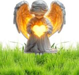 Angel Garden Ornaments, Grave Ornaments, 2D Flat Angel Garden Stake for Pathway and Lawn Decoration, Garden Decorations with 20 cm by 12 cm Size