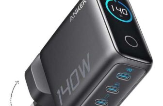 Anker Prime, USB-C 4-Port GaN Charger, 140W Fast Charging, Black – Free Delivery with Click & Collect