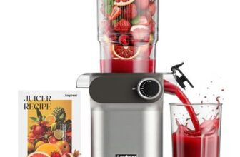 Anybear Cold Press Juicer 200W Slow 4.3-Inch Feed Chute