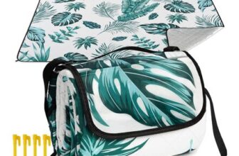 Aptliton 200×200 Cm Waterproof Picnic Blanket with Strap