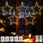 Aptliton Star String Lights Warm White, 31x33Cm Battery Powered AA Fairy Lights for Christmas, Bedroom, Wedding, Indoor Decor Fun, Festive & Twinkle-Ready
