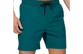 Arcweg Mens Swim Shorts with Zipper Pockets, Mesh Lining