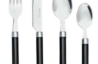Argos Home 16 Piece Cutlery Set – Black – Free C&C