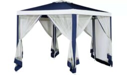 Argos Home 4m Hexagonal Garden Gazebo with Side Panels – Free C&C