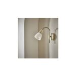 Argos Home Curico Glass Wall Light – Brass & White