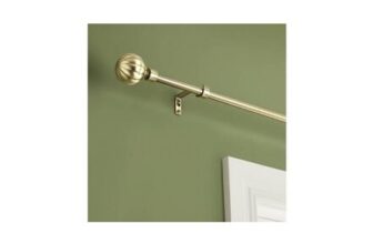 Argos Home Extendable Metal Twirling Ball Brass Curtain Pole – 165-300cm