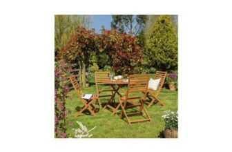 Argos Home Newbury 4 Seater Folding Wooden Patio Set