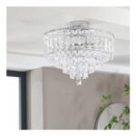 Argos Home Olivia 3 Light Ceiling Fitting – Clear / Chrome