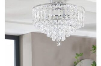 Argos Home Olivia 3 Light Ceiling Fitting – Clear / Chrome