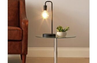 Argos Home Rayner Steel LED Table Lamp – Black