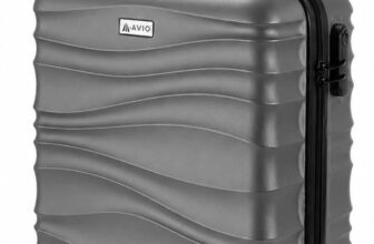 Avio Ryanair Cabin Bags 55 x 40 x 20 Lightweight Hard Shell Cabin Case CARRY-ON SUITCASE: 4 spinner wheels telescopic handle organised interior easyjet approved overhead locker TSA lock