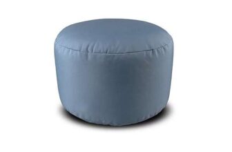 B Essentials Outdoor Leisure Plain Blue Round Pouffe 45cm(Dia) – Free C&C