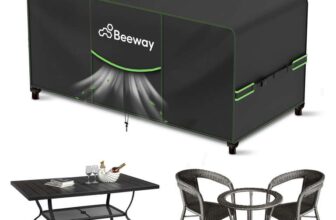 BEEWAY Waterproof Furniture Cover With Air Vent – 420D Oxford Fabric 125x63x73cm – Sold by WEJOYEC / FBA