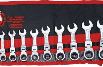 BGS Diy 30003 Ratchet Combination Wrench Set extra short 8 – 19 mm 12 pcs.