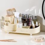 BULLA Makeup Organiser, 360 Rotating Skincare Organiser with 5 Compartments