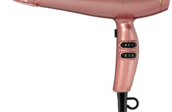 BaByliss Rose Gold Hair Dryer – 2100W Professional Ionic Blow Dryer, Lightweight Travel Hairdryer, Fast Drying Ceramic Hair Dryer, 3 Heat & 2 Speed Settings, Rose Gold, 5336U
