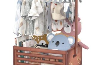 Bamboo Gift Crate Basket for Baby Shower Brown, Large